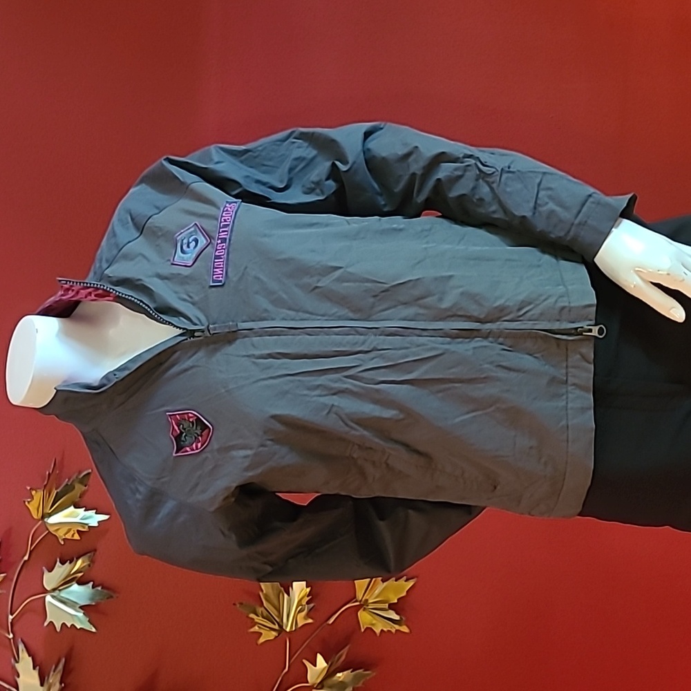 Analog Jacket Windbreaker with Pink Zebra Lining